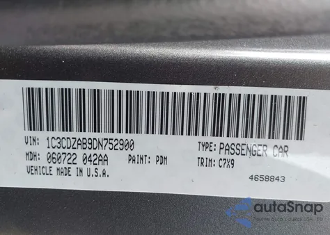 2013 Dodge Avenger Se from USA, damaged, VIN 1C3CDZAB9DN752900